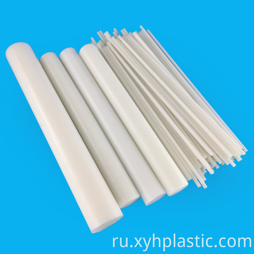 white plastic delrin pom rod 